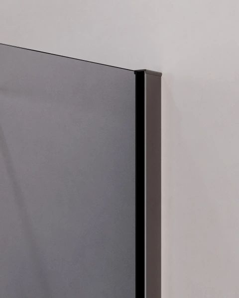 душевой уголок cezares slider slider-a-2-80/90-grigio-gm 80-90x80-90 см, профиль оружейная сталь матовый, стекло графитовое