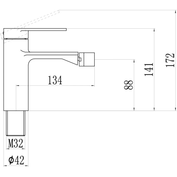 смеситель для биде savol 800h s-601860h