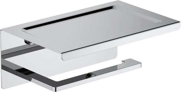 Держатель туалетной бумаги AQUATEK Либра AQ4309CR с полкой для телефона, хром