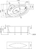 акриловая ванна marka one julianna 160х95 l, 01дж1695л без гидромассажа