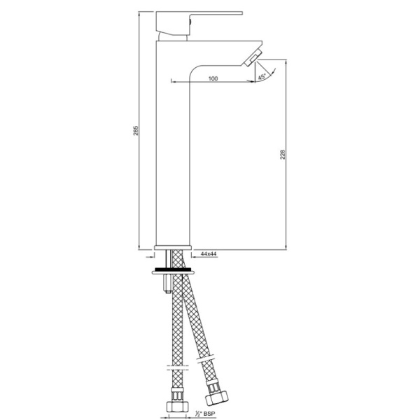 смеситель для раковины без донного клапана jaquar aria ari-chr-39005b