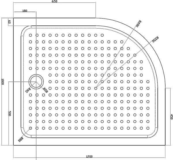 акриловый поддон 120x100 см cezares tray-a-rh-120/100-550-15-w-r