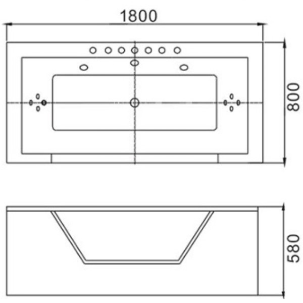 акриловая ванна weltwasser ww hb konigs 180х80 wt 10000005710 с гидромассажем