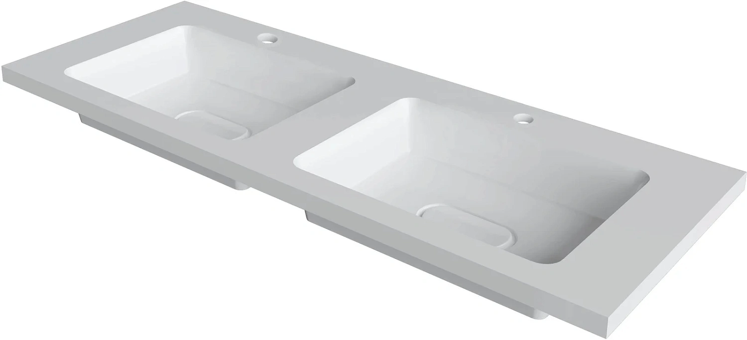 Раковина Madera Modul 120 4627173210454, двойная, белая