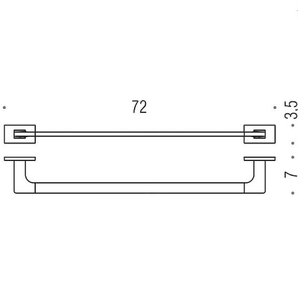 Полотенцедержатель 72 см Colombo Design Look B1611.NM