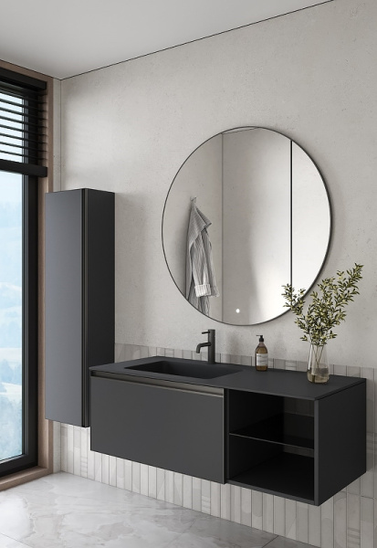 тумба под раковину boheme armadi art quatro 6 120 790-m6-120-a-a подвесная антрацит профиль антрацит