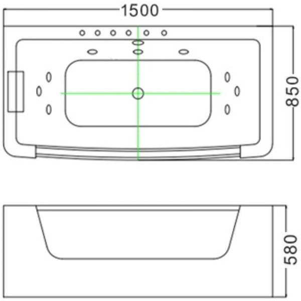 акриловая ванна weltwasser ww hb bullen 150х85 wt 10000005711 с гидромассажем