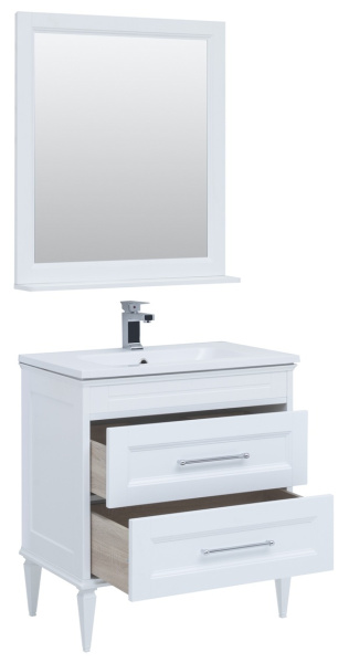 мебель для ванной aquanet бостон м 80 белый( лит. мрамор)