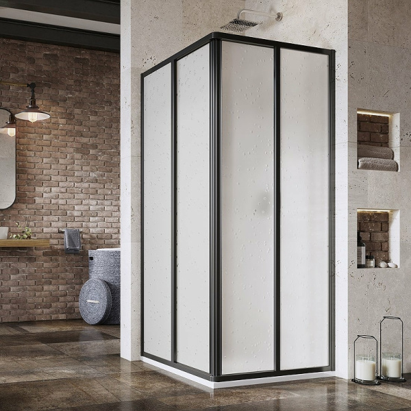 душевая дверь ravak supernova srv2-90 195 s 14v703o211 профиль черный пластик pearl