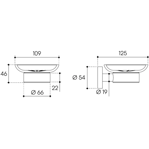 Мыльница Aqueduto Ponto PON0345 оружейная сталь