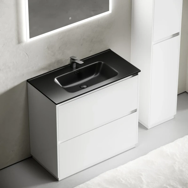 тумба под раковину sancos libra floor 90 lb90fw белый глянец