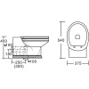 унитаз приставной ceramalux 2474