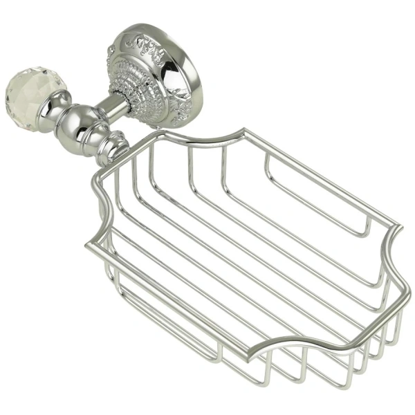 Полка корзина Migliore Cristalia 16813 цвет хром с кристаллом Swarovski