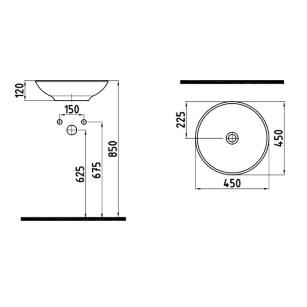 накладная раковина в ванную bien harmony hrlg04501fd0w3000