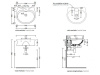 раковина подвесная flaminia void vd60l, белый