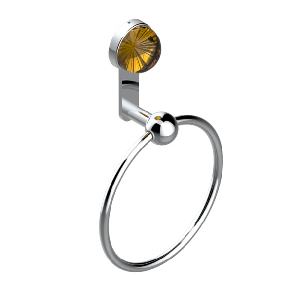 THG THG Flore Полотенцедержатель - кольцо 18см., подвесной, цвет: хром/хрусталь