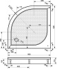 душевой поддон из искусственного камня эстет омега 90x90 фр-00000764