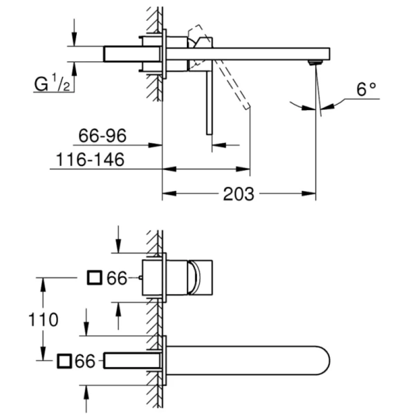 смеситель для раковины без донного клапана grohe plus 29306003