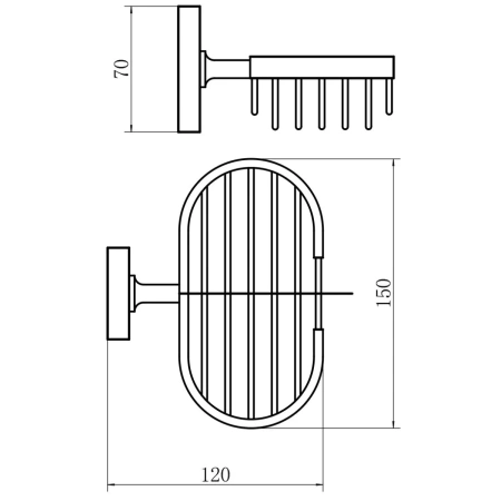 мыльница fashun a1902-2 хром