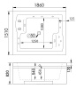 акриловая ванна gemy g9052 ii k l гидромассажная, 186х151 см, левосторонняя, цвет белый