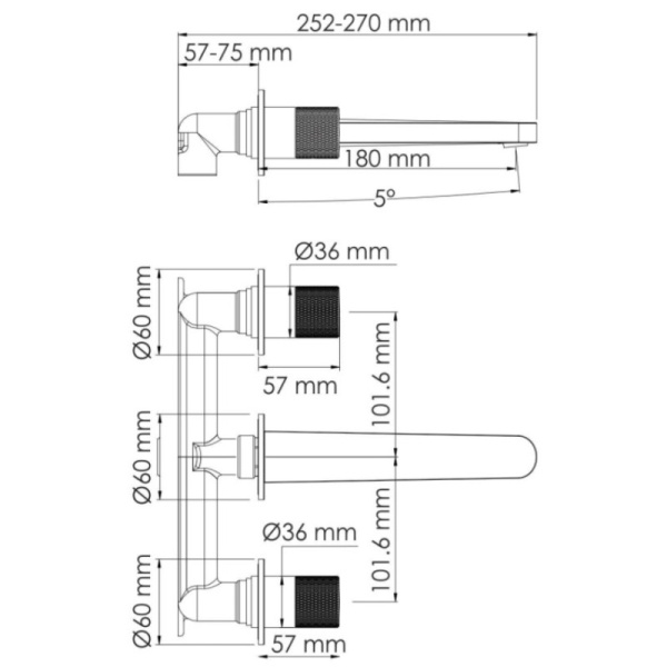 смеситель для раковины wasserkraft tauber 6445