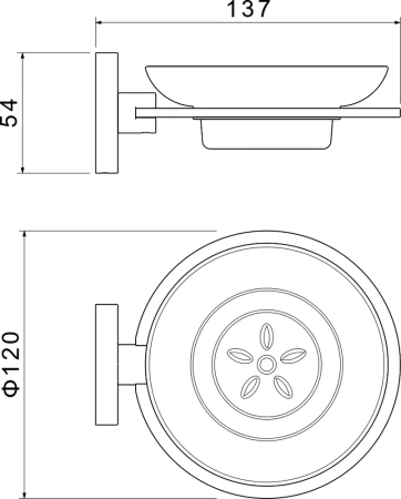 мыльница aquatek оберон aq4203cr хром