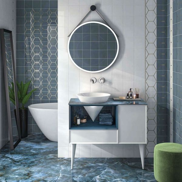 раковина kerama marazzi cono 44 co.wbi.44 белая глянцевая