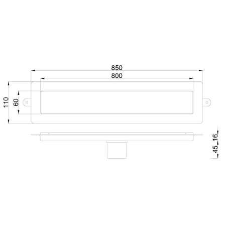 душевой лоток boheme premium linear 80 982-80-mg с решеткой золото матовое