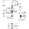 смеситель для раковины с донным клапаном grohe atrio new 21044003