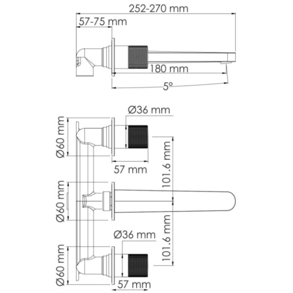 смеситель для раковины wasserkraft paar 8845