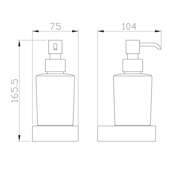 Дозатор для мыла Wonzon & Woghand Lotte WW-8333 настенный, хром