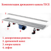 душевой лоток tece tecedrainline 601200 120 см, прямой, без крышки, с гидроизоляцией seal system, цвет серебристый металлик