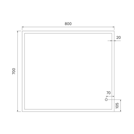 Зеркало Iddis Brick 80 BRI8000i98 с подсветкой Белый матовый