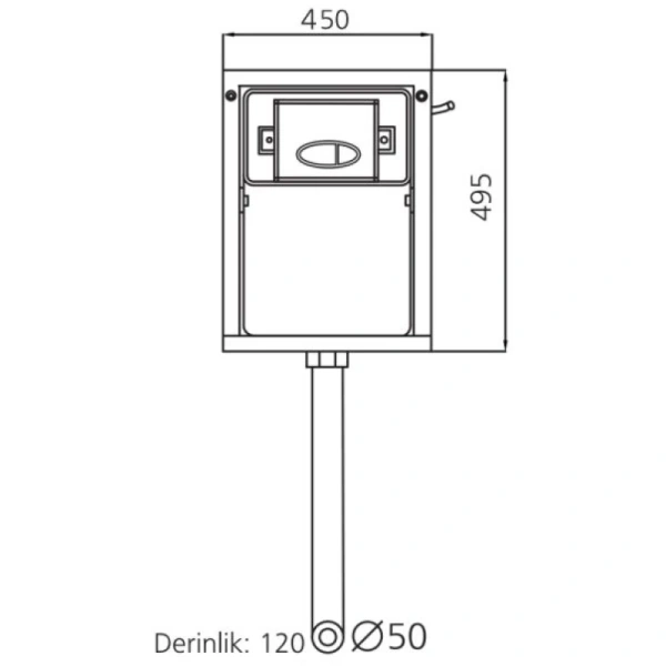 смывной бачок скрытого монтажа santiline sl-02