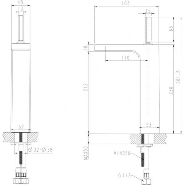 смеситель для раковины bravat spring f179113c-a хром