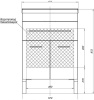 тумба под раковину aquanet верона 00304535 1 ящик, 2 дверцы, 57x47.4 см,бежевый