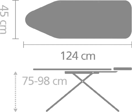 гладильная доска brabantia c 219702 124х45, свежий бриз