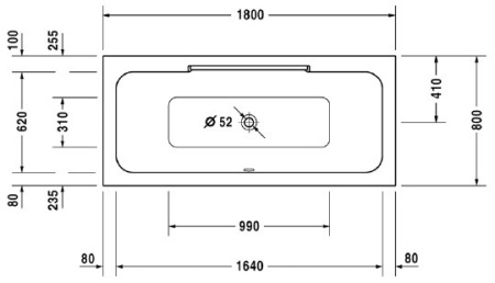 акриловая ванна duravit durastyle 180x80 (700298)