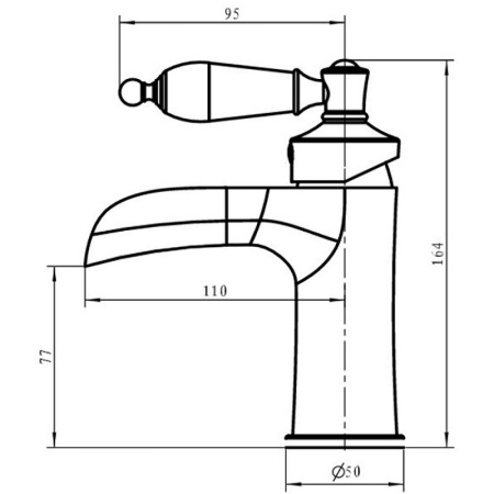 смеситель для раковины boheme vogue 221-mr-r хром