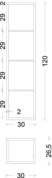 шкаф пенал boheme armadi art loft 30 896-a подвесной антрацит