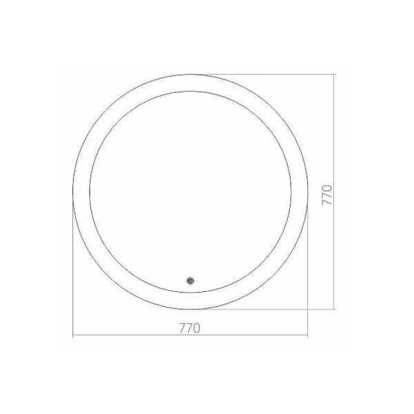 зеркало azario перла круглое, сенсорный выключатель
