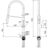 смеситель для кухни paulmark barrel ba214029-bs, цвет брашированная сталь,