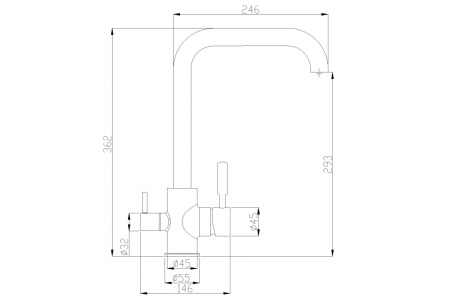 смеситель для кухни zorg steel hammer sh 715 cr