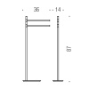 стойка с полотецедержателем 80.4 см colombo design square b9901.hps1, pvd нержавеющая сталь