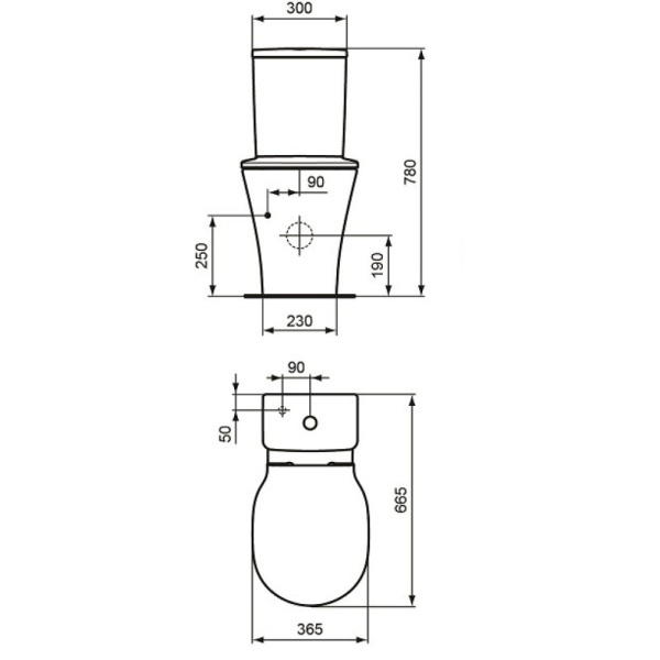 бачок для унитаза ideal standard connect air e073401