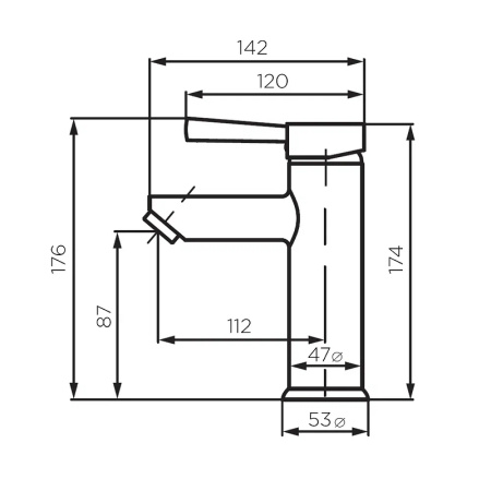 смеситель для раковины dorff logic d3002100ss нержавеющая сталь