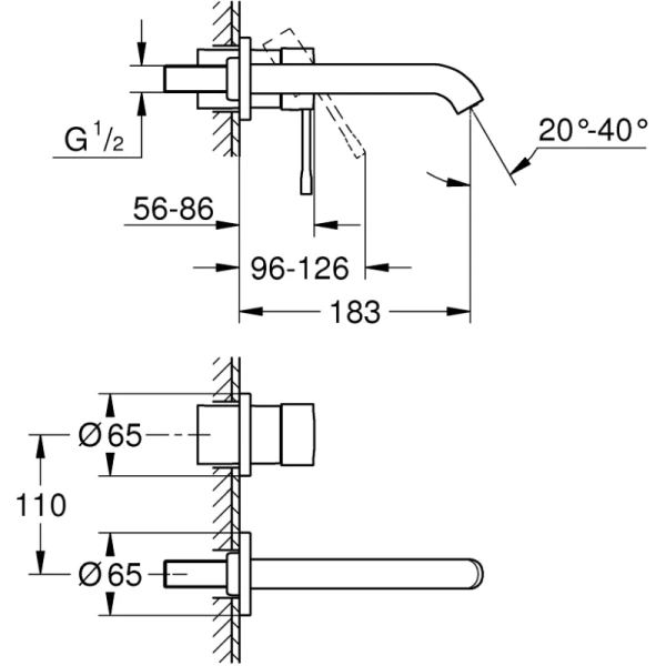 смеситель для раковины без донного клапана grohe essence new 19408dc1