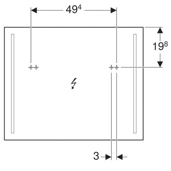 зеркало 80х65 см geberit option basic 500.588.00.1