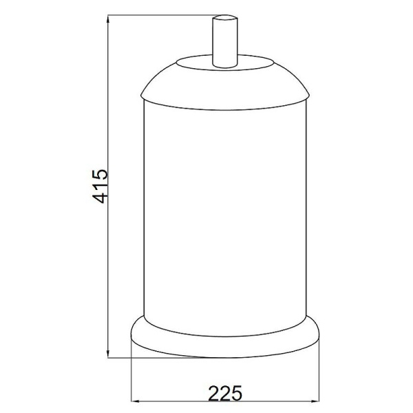 Ведро для мусора Boheme Murano 10914-B-CR хром черное