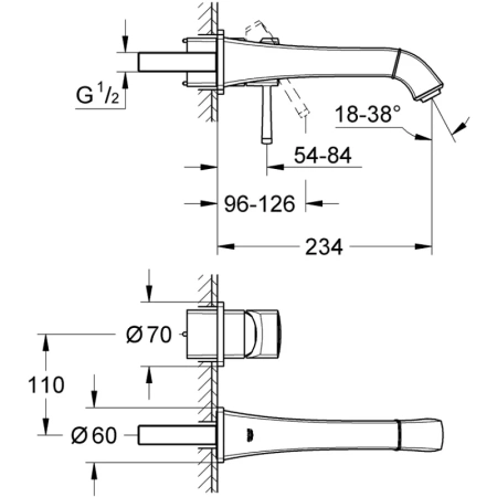 смеситель для раковины без донного клапана grohe grandera 19930000